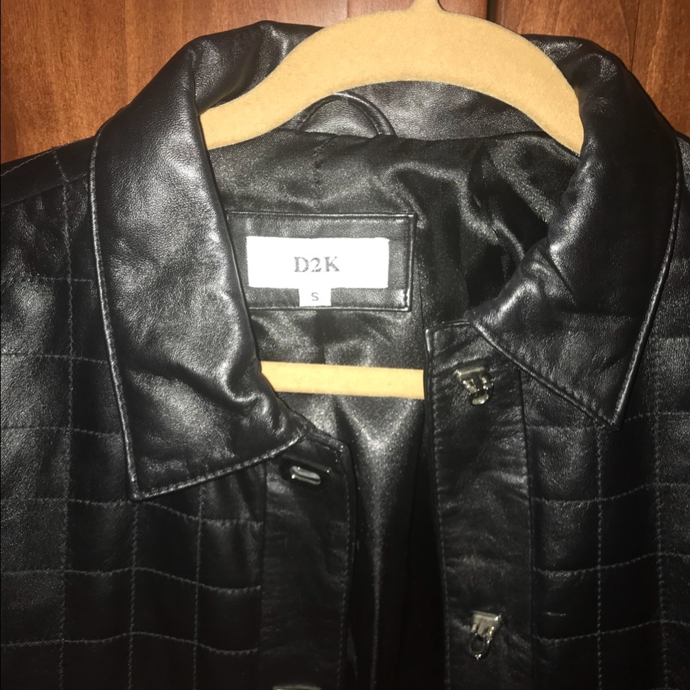 Black leather jacket